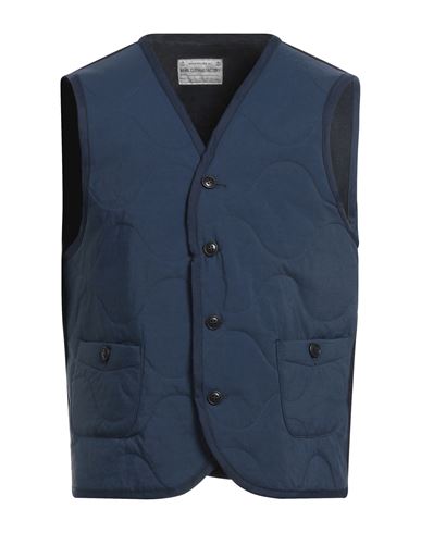 Chesapeake's Man Tailored Vest Navy Blue Size L Polyester, Wool