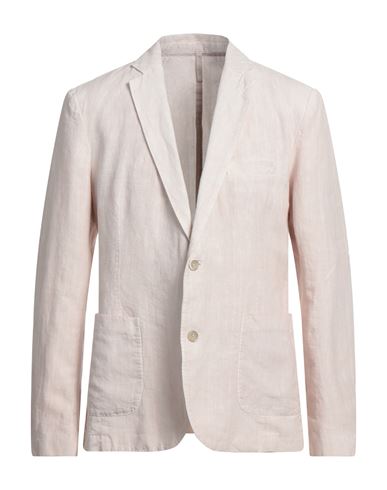 120% Man Suit Jacket Light Pink Size L Linen