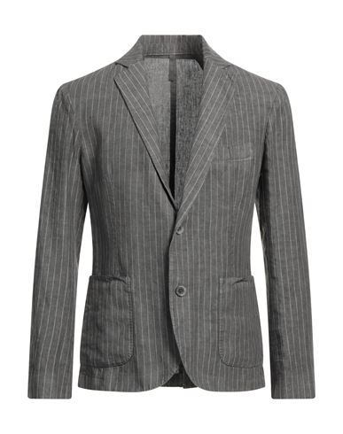 120% Man Suit Jacket Grey Size S Linen