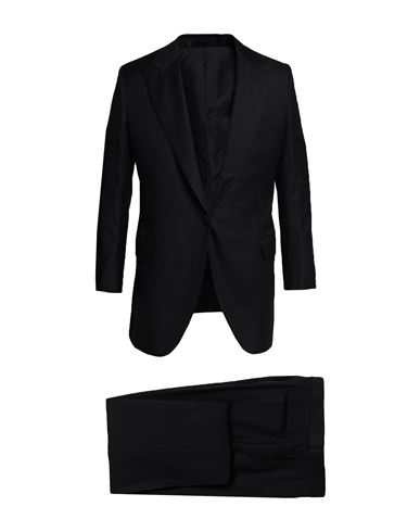 Shop Brioni Man Suit Black Size 36 Wool
