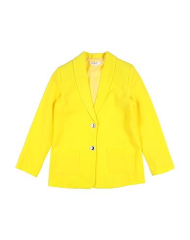 Vicolo Babies'  Toddler Girl Blazer Yellow Size 6 Polyester, Elastane