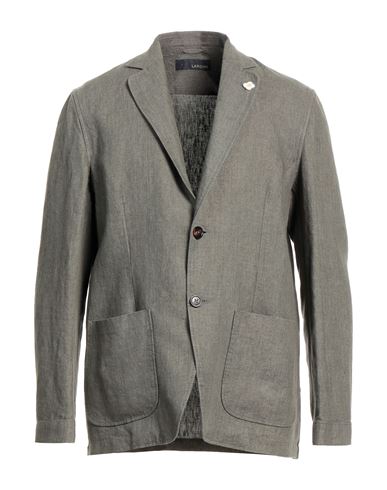 Lardini Man Suit Jacket Sage Green Size S Linen