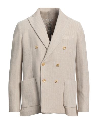 Circolo 1901 Man Suit Jacket Sand Size 42 Cotton, Linen, Polyamide, Acetate, Viscose In Beige