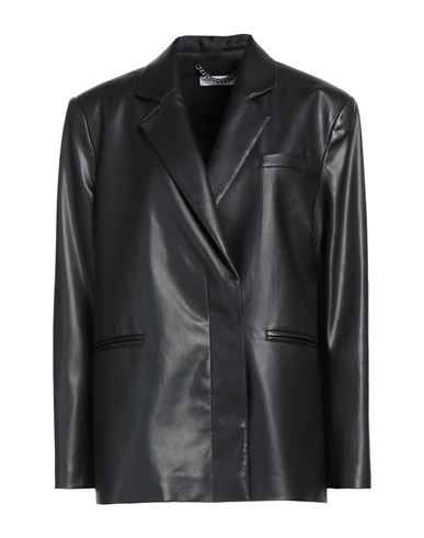 Maria Vittoria Paolillo Mvp Woman Blazer Black Size 6 Polyester, Polyurethane Coated