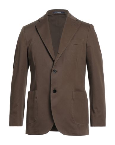Drumohr Man Suit Jacket Brown Size 36 Cotton