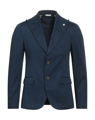 Manuel Ritz Man Suit Jacket Midnight Blue Size 38 Cotton, Elastane