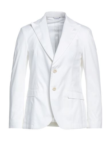 MANUEL RITZ MANUEL RITZ MAN SUIT JACKET WHITE SIZE 42 COTTON, ELASTANE