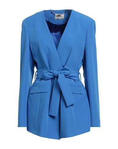 Fracomina Collection Woman Blazer Azure Size Xl Polyester, Elastane