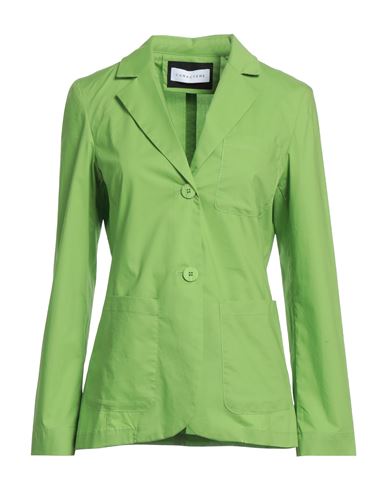 Caractere Caractère Woman Blazer Green Size 4 Cotton
