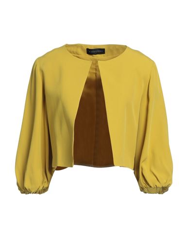 Caractere Caractère Woman Suit Jacket Ocher Size 10 Viscose, Polyester In Yellow