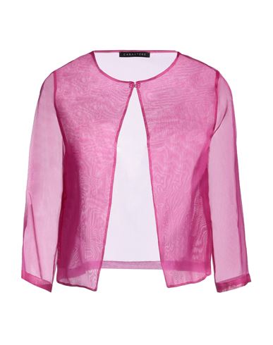 Caractere Caractère Woman Blazer Fuchsia Size 10 Silk In Pink
