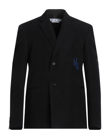 Off-white Man Suit Jacket Black Size 40 Virgin Wool