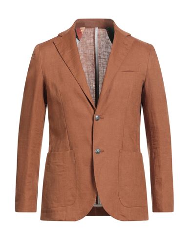 Vandom Man Suit Jacket Tan Size 38 Linen In Brown