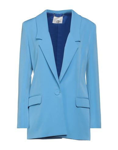 Relish Woman Blazer Azure Size 6 Polyester, Elastane In Blue