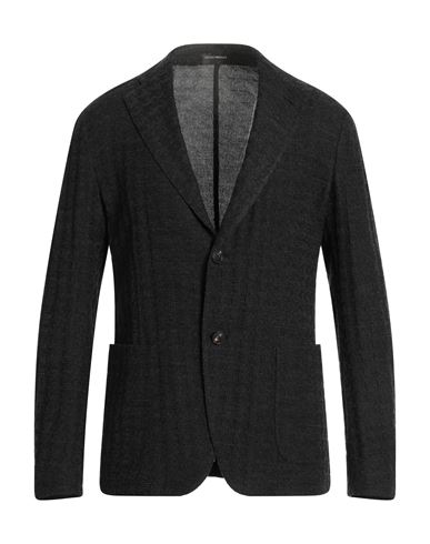 Emporio Armani Man Blazer Black Size 42 Wool, Cotton
