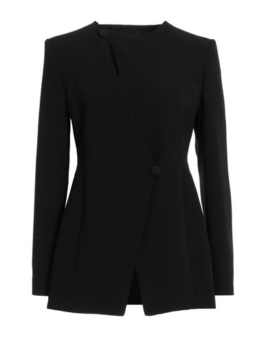 Emporio Armani Woman Blazer Black Size 14 Viscose, Acetate, Elastane