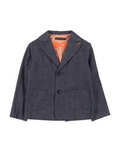 Daniele Alessandrini Babies'  Toddler Boy Blazer Blue Size 5 Cotton, Polyester, Elastane
