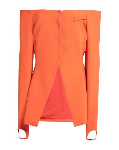 Shop Alessandro Vigilante Woman Blazer Orange Size 6 Polyester, Polyurethane