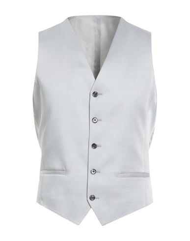 Cc Collection Corneliani Man Tailored Vest Light Grey Size 38 Polyester, Wool