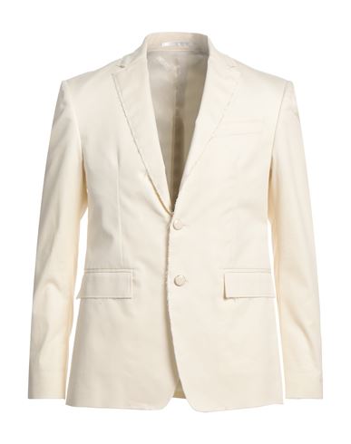 Mauro Grifoni Grifoni Man Blazer Ivory Size 42 Silk, Elastane In White