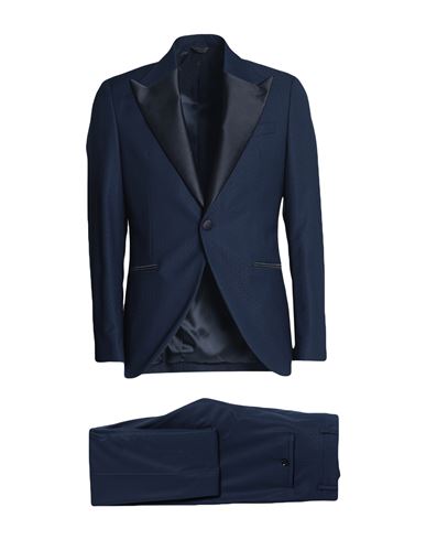Alessandro Dell'acqua Man Suit Navy Blue Size 42 Polyester, Viscose, Elastane