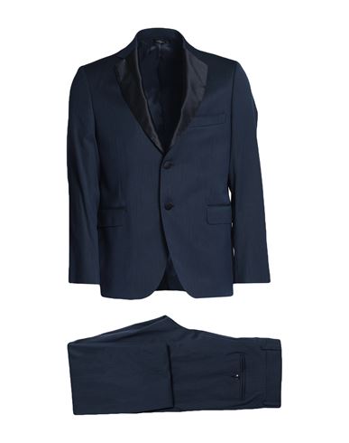 Alessandro Dell'acqua Man Suit Navy Blue Size 44 Polyester, Viscose, Elastane