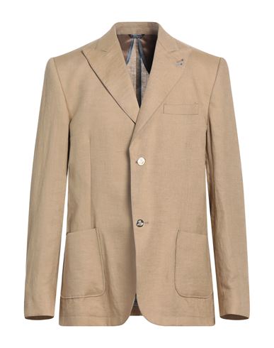 Grey Daniele Alessandrini Man Suit Jacket Sand Size 46 Linen In Beige