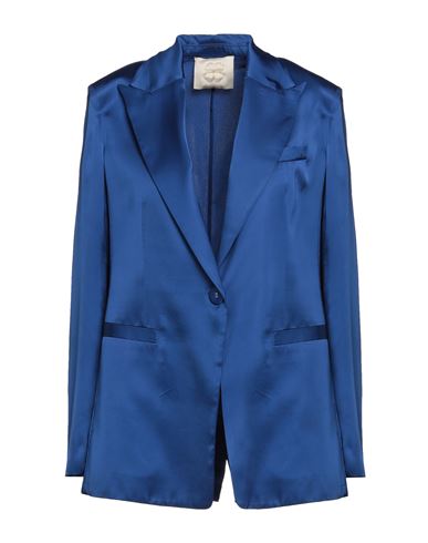 True Royal Woman Suit Jacket Blue Size 4 Viscose