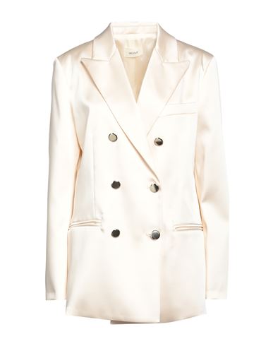 Vicolo Woman Suit Jacket Cream Size L Polyester, Elastane In White
