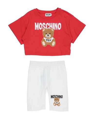 Moschino Kid Babies'  Toddler Girl Co-ord Red Size 6 Cotton, Elastane