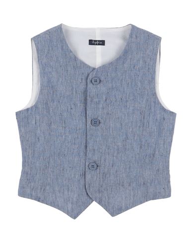 Il Gufo Toddler Boy Tailored Vest Blue Size 5 Linen In Blue