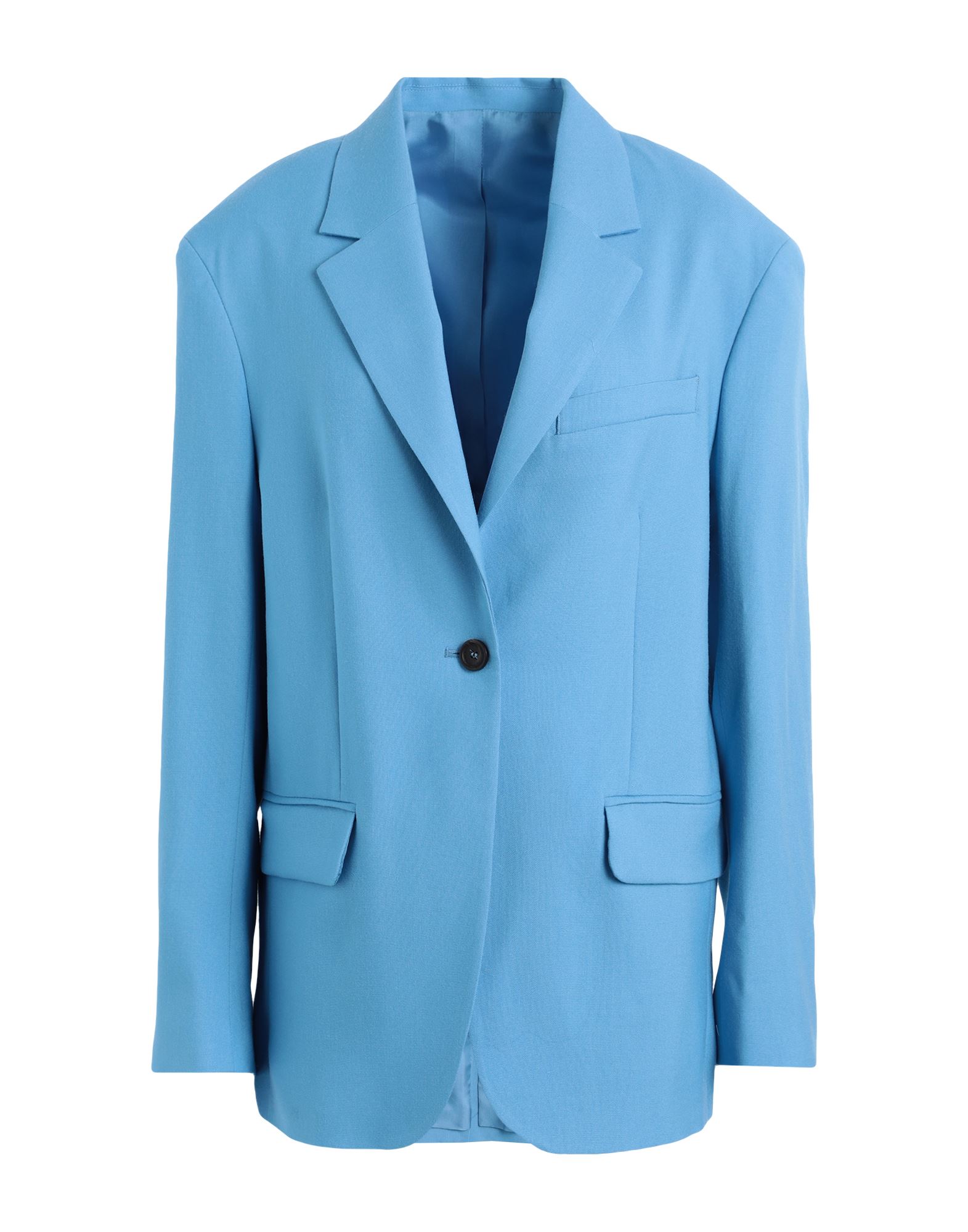 Arket Woman Suit Jacket Light Blue Size 12 Wool