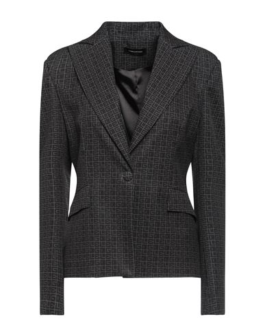 Les Bourdelles Des Garçons Woman Suit Jacket Black Size 8 Polyester, Elastane