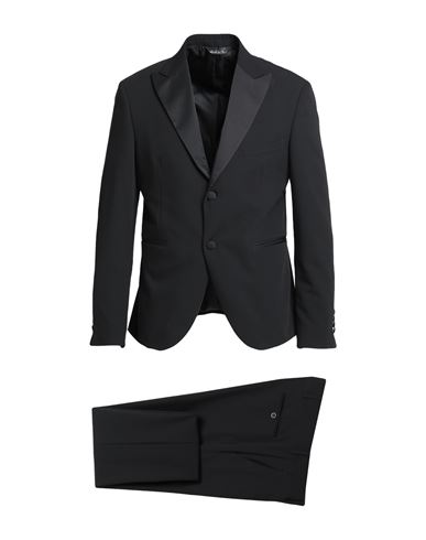 Alessandro Gilles Man Suit Black Size 40 Wool, Viscose, Elastane
