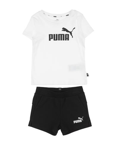 Puma Babies'  Logo Tee & Shorts Set G Toddler Girl Co-ord White Size 4 Cotton
