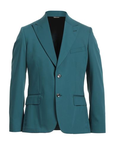 Reveres 1949 Man Suit Jacket Deep Jade Size 40 Polyester, Viscose, Elastane In Green