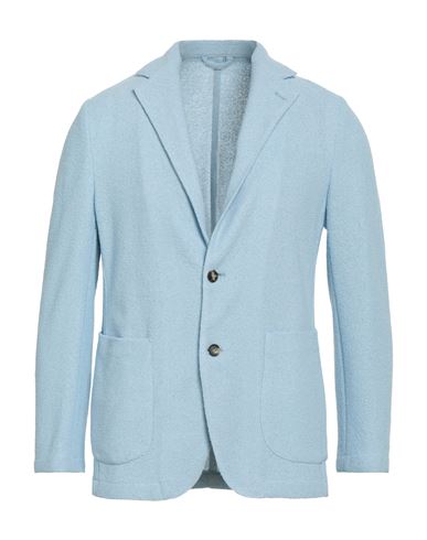 Giampaolo Man Blazer Light Blue Size 36 Cotton, Polyester