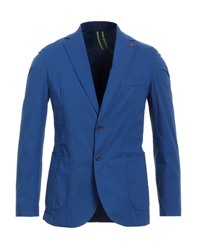 Mulish Man Blazer Bright Blue Size 42 Cotton, Elastane