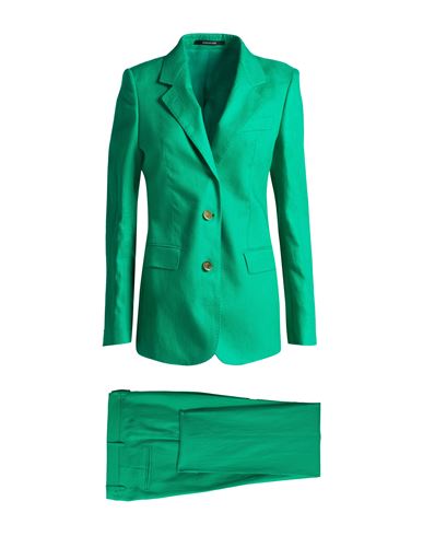 Tagliatore 02-05 Woman Suit Green Size 4 Linen