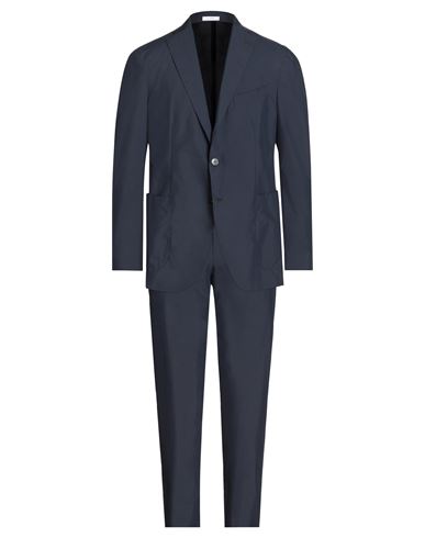 Boglioli Man Suit Midnight Blue Size 40 Cotton, Polyester