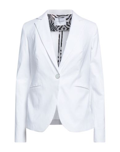 Cafènoir Woman Suit Jacket White Size 6 Viscose, Nylon, Elastane