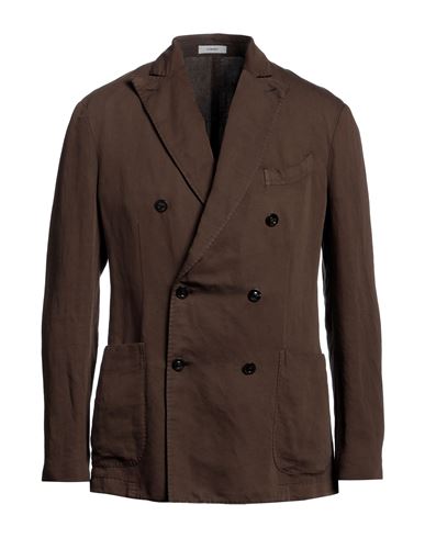 Boglioli Man Blazer Khaki Size 42 Cotton, Linen In Beige