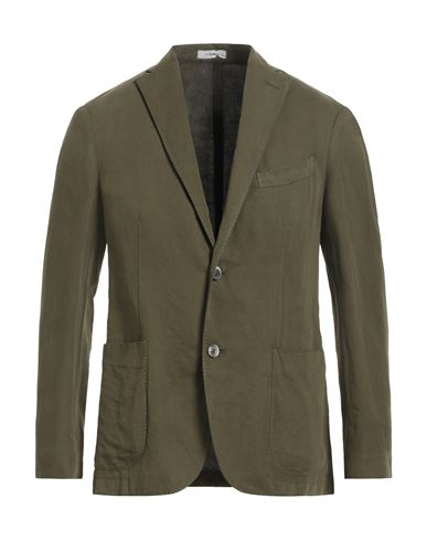 Boglioli Man Blazer Military Green Size 44 Cotton, Linen