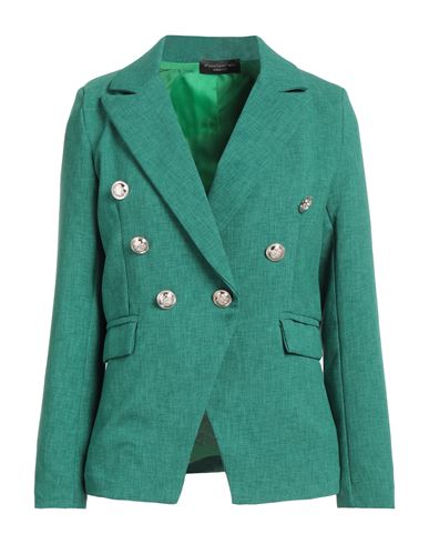 Angela Mele Milano Woman Blazer Green Size M Viscose, Polyester