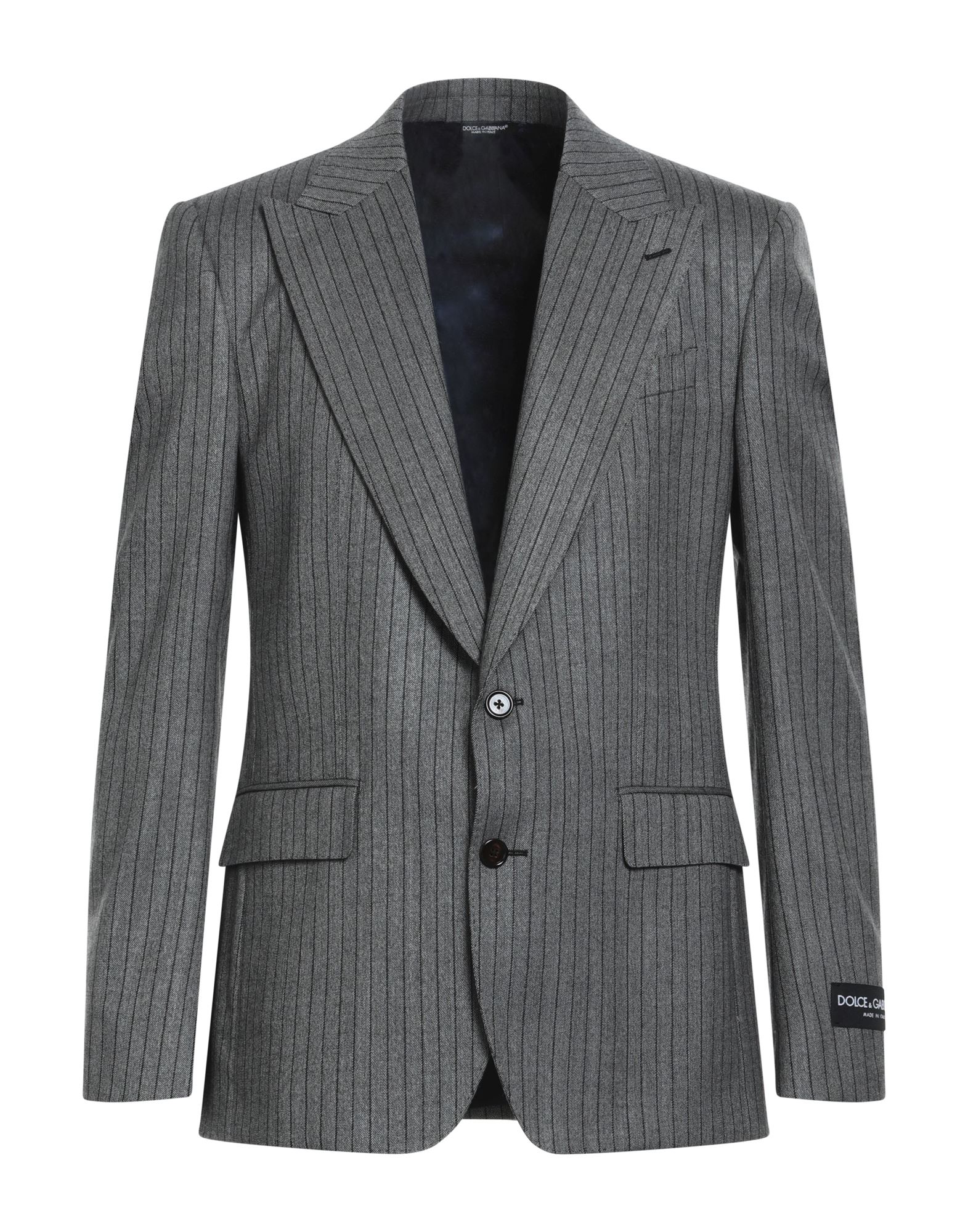 Dolce & Gabbana Man Blazer Grey Size 42 Virgin Wool, Elastane