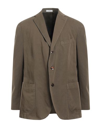 Boglioli Man Suit Jacket Khaki Size 46 Cotton, Linen In Beige