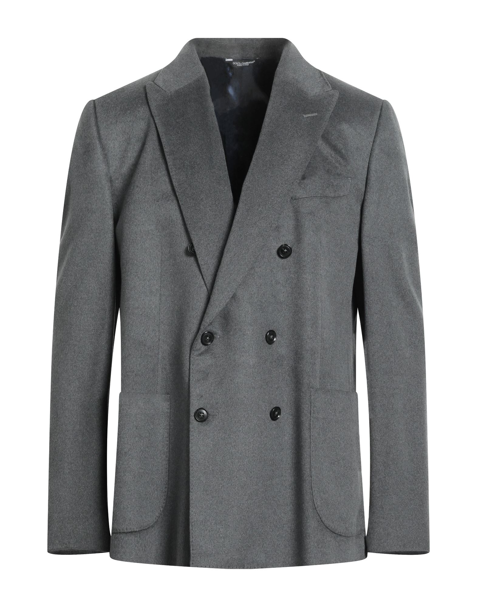Dolce & Gabbana Man Blazer Grey Size 42 Silk, Cotton