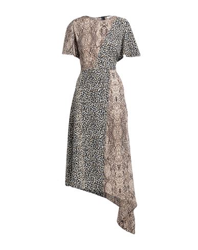 Glamorous Woman Midi Dress Beige Size 4 Polyester