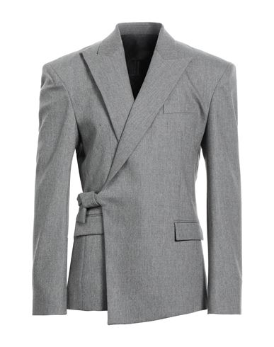 Balmain Man Blazer Grey Size 40 Virgin Wool, Elastane