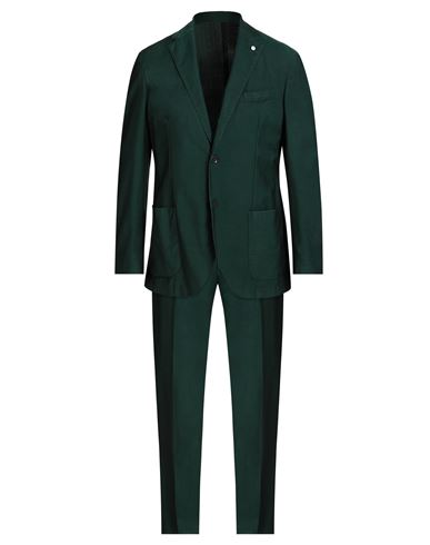L.b.m 1911 L. B.m. 1911 Man Suit Dark Green Size 40 Virgin Wool, Mohair Wool